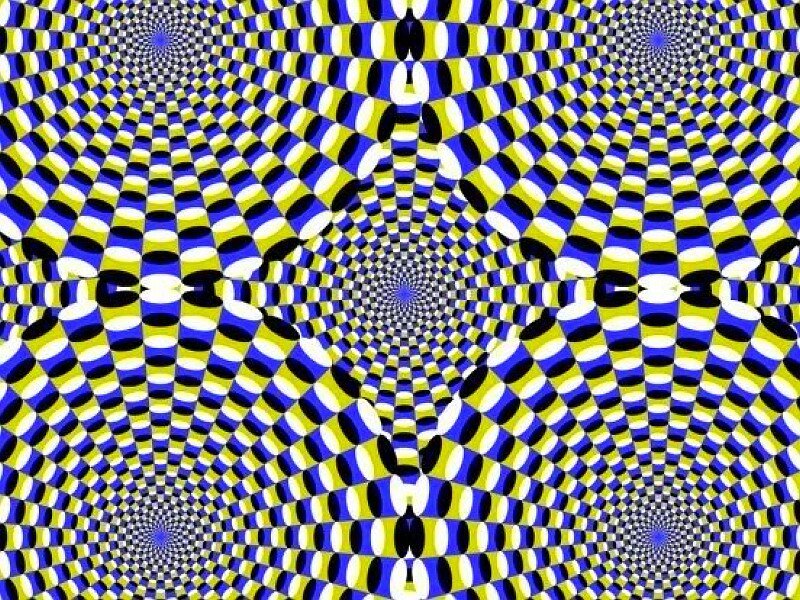 Optical Illusion Pattern — Blue, Hypnotic, Abstract, Colors, Spiral