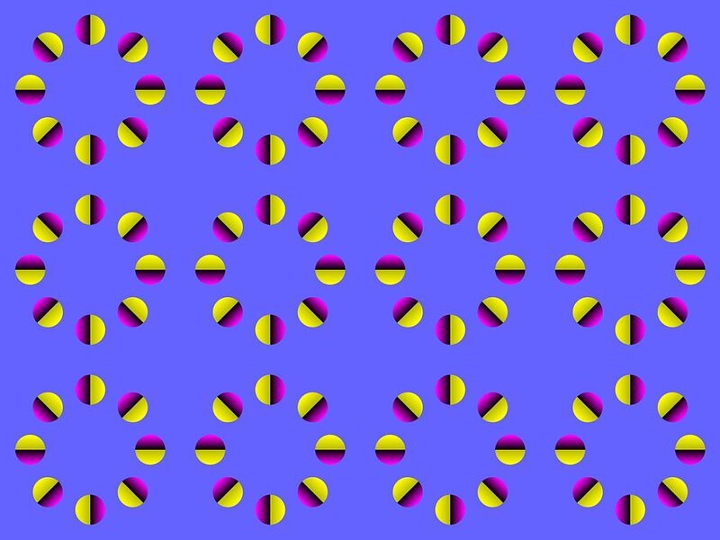Optical Illusion Pattern — Blue, Hypnotic, Abstract