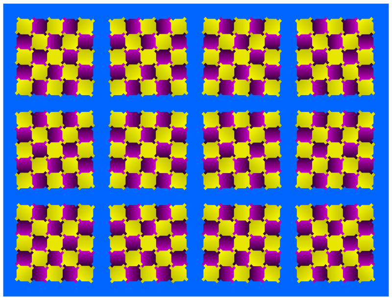 Optical Illusion Pattern — Blue