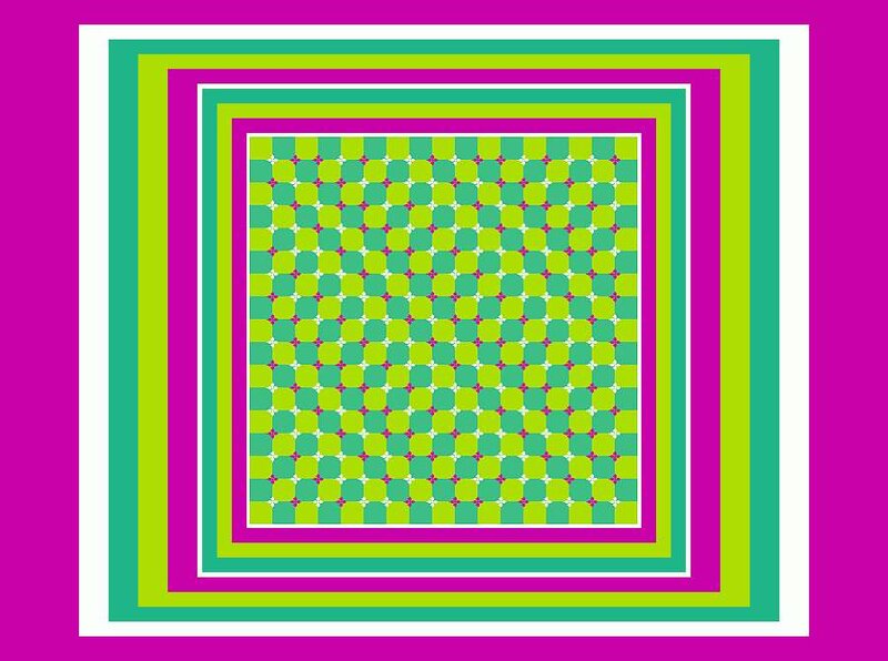 Optical Illusion Pattern — Magenta