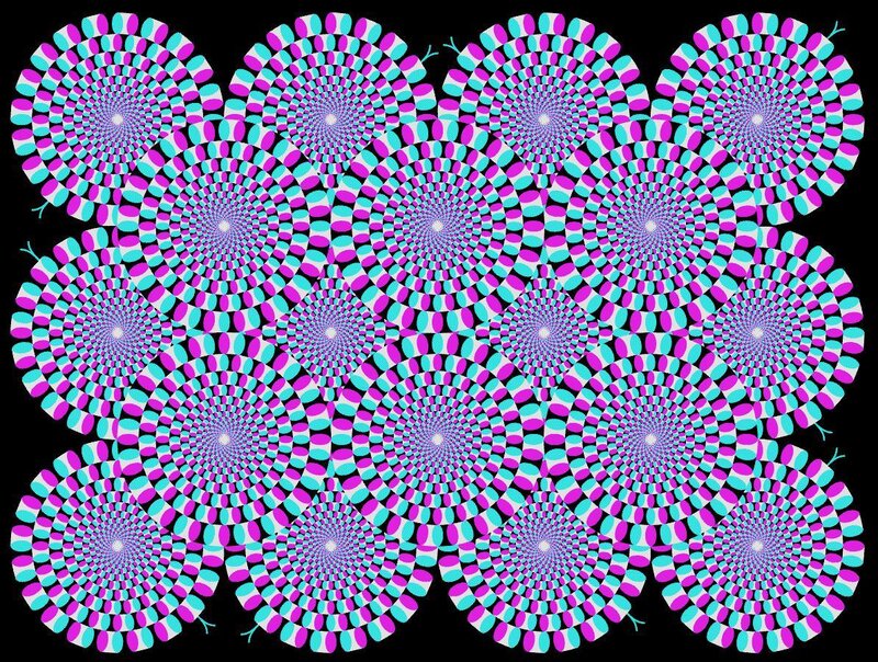 Optical Illusion Pattern — Purple, Hypnotic, Abstract