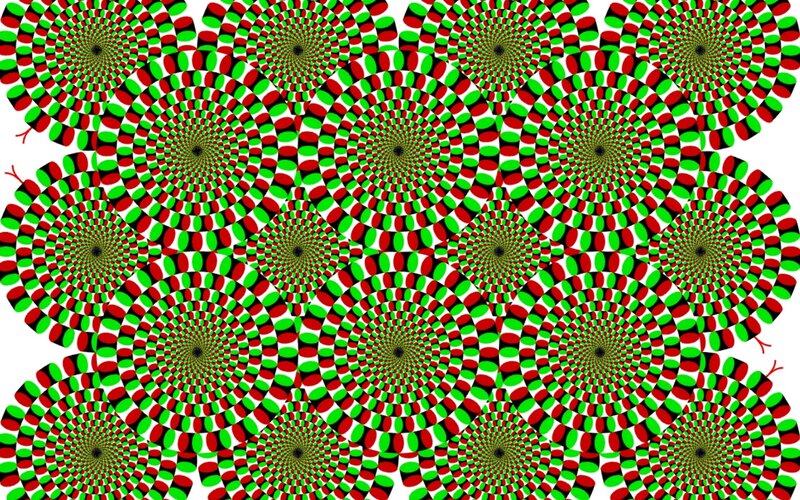 Optical Illusion Pattern — Red, Hypnotic