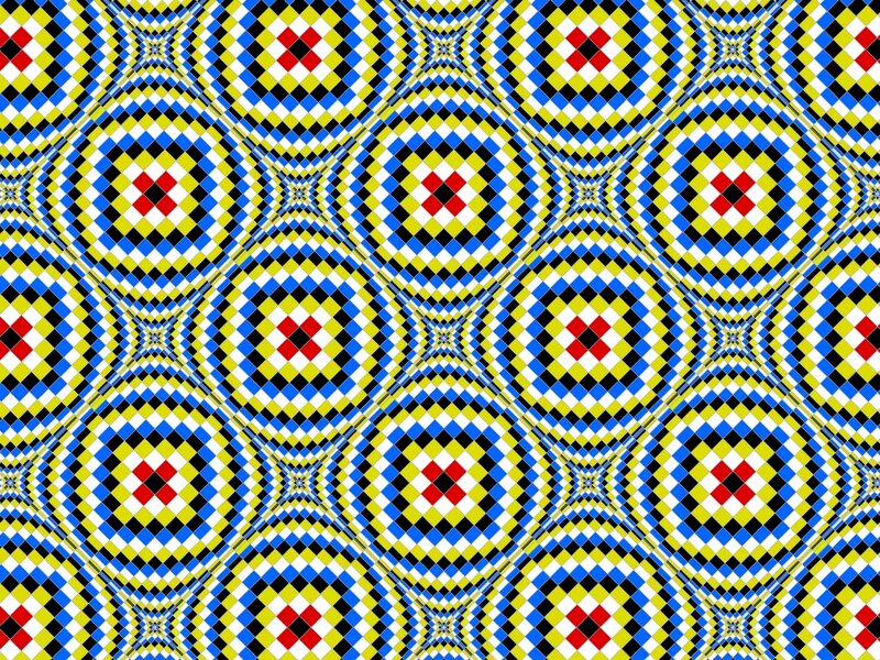Optical Illusion Pattern — Yellow, Hypnotic