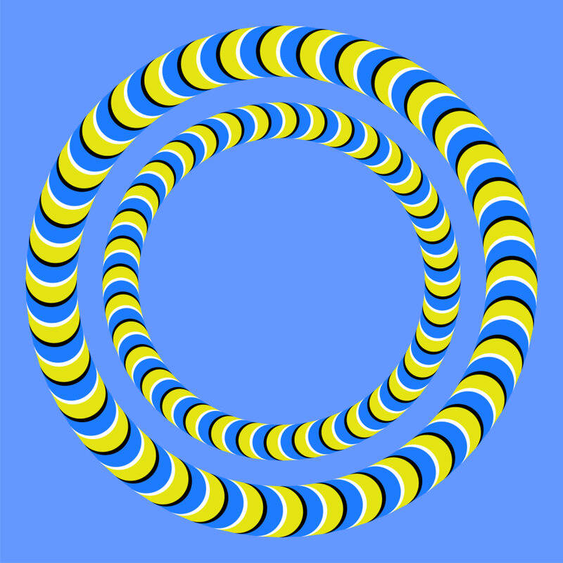 Optical illusion rings