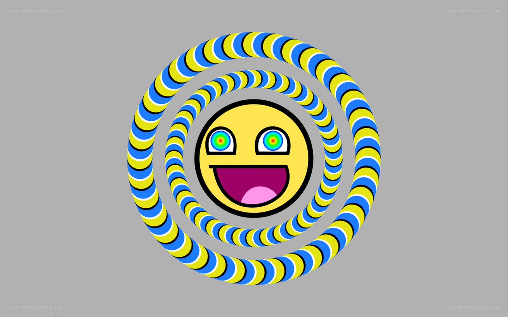 Optical illusion smiley face