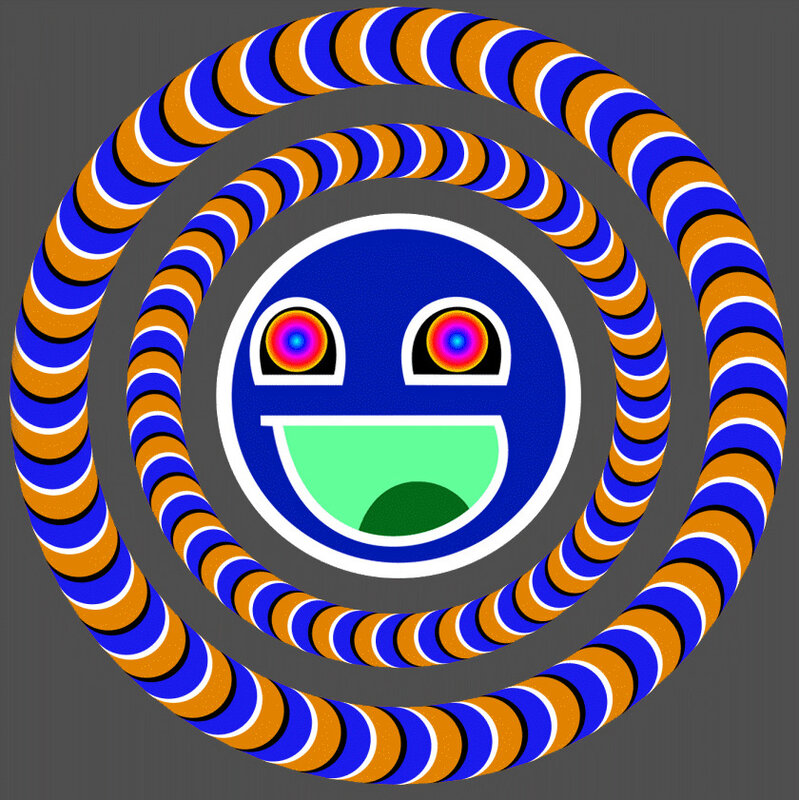 Optical illusion smiley face