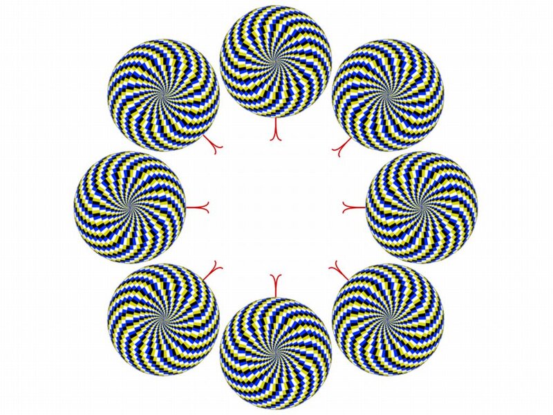 Optical Illusion Spheres — Blue