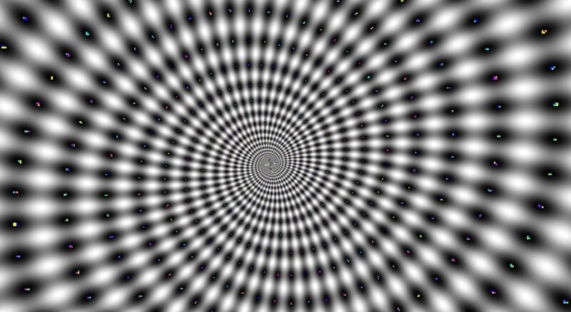 Optical Illusion Spiral — Black, Hypnotic, Abstract