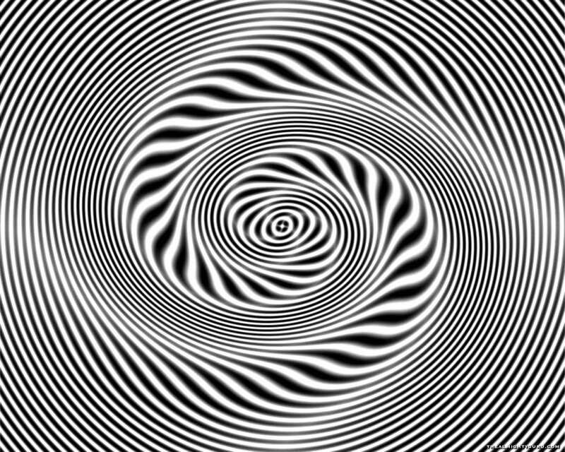 Optical Illusion Spiral — Black