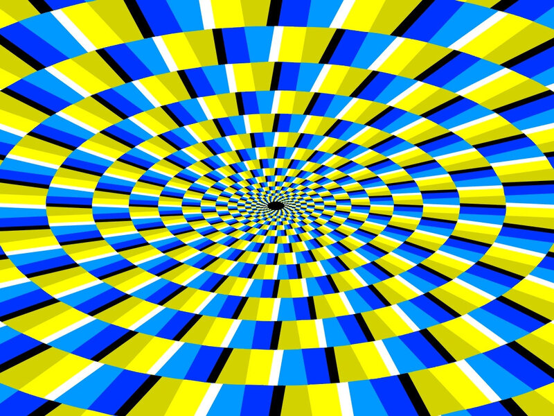 Optical Illusion Spiral — Blue
