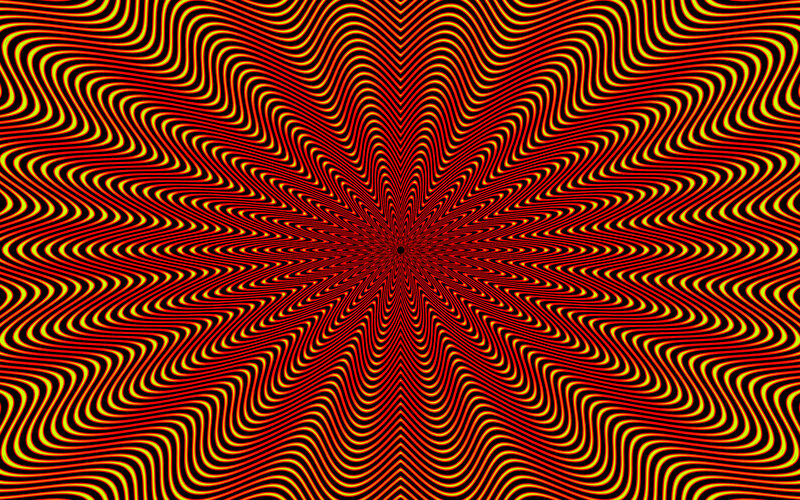 Optical illusion star pattern