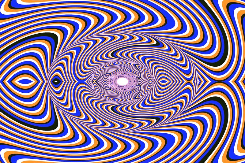 Optical Illusion Tunnel — Blue, Hypnotic