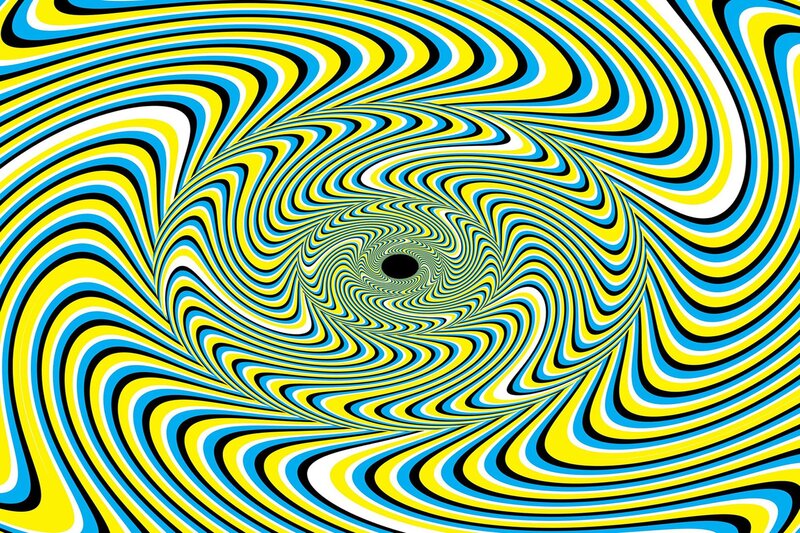 Optical Illusion Tunnel — Yellow