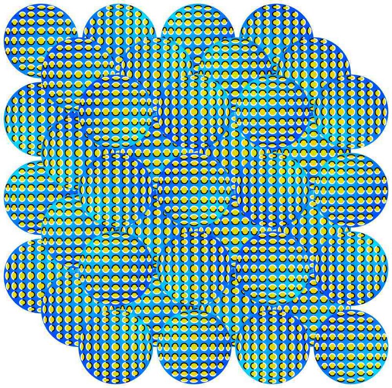 Optical illusion with dots