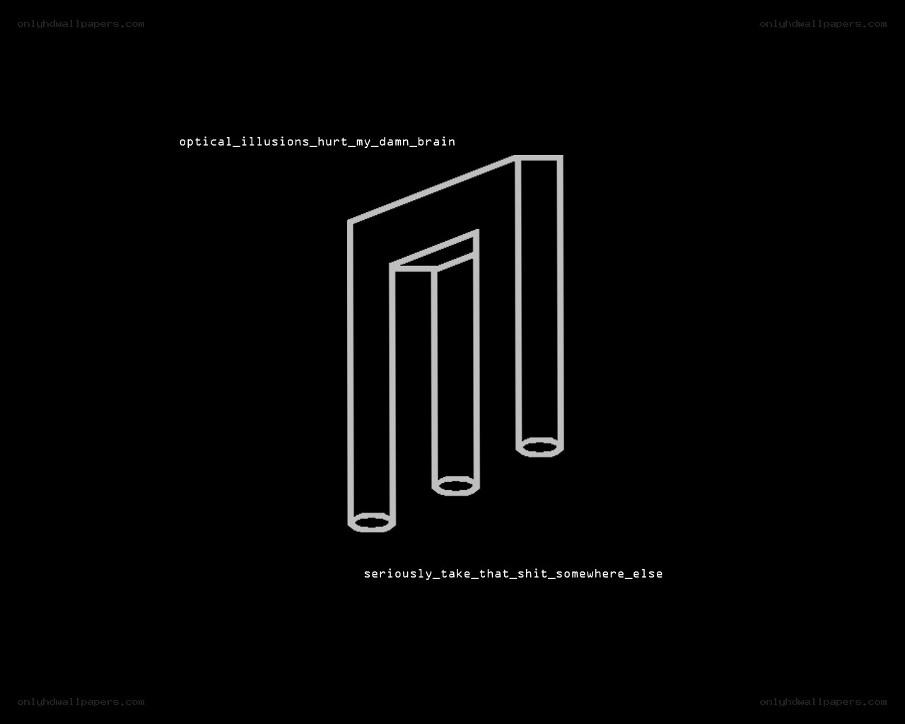 Optical illusion with text