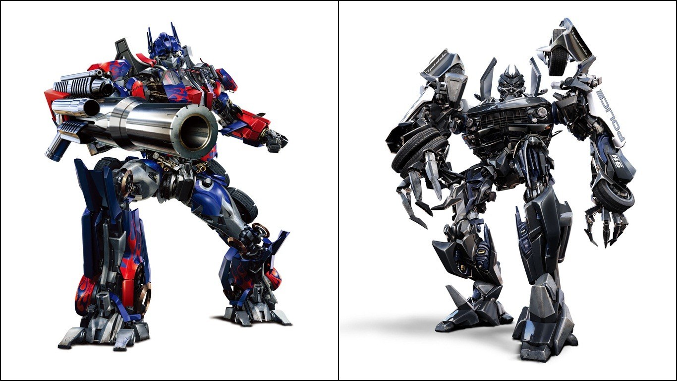 Optimus Prime and a police robot