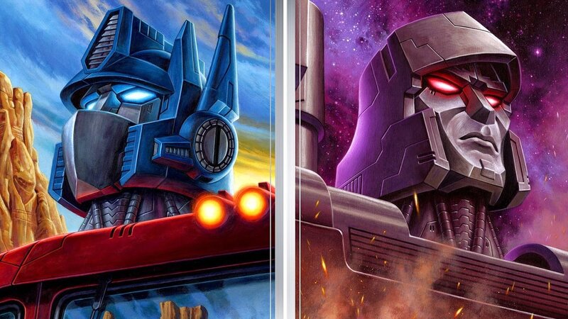 Optimus Prime and Megatron — Blue, Dramatic