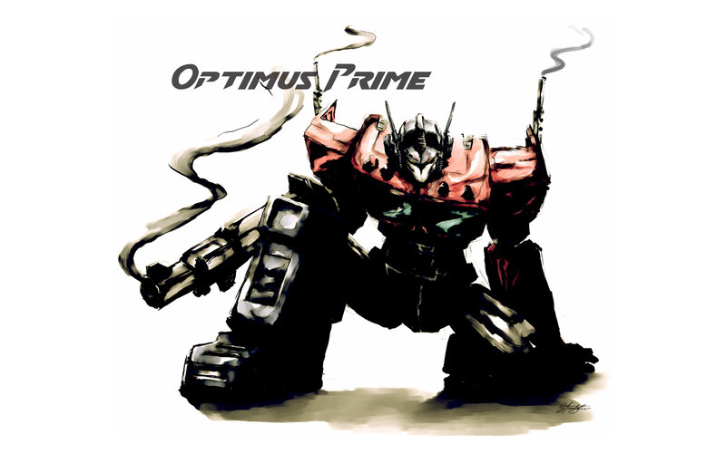 Optimus Prime battle art