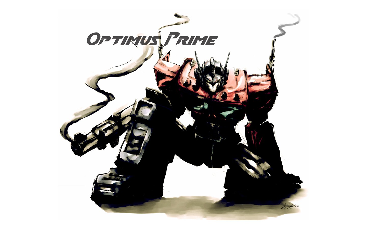 Optimus Prime battle art