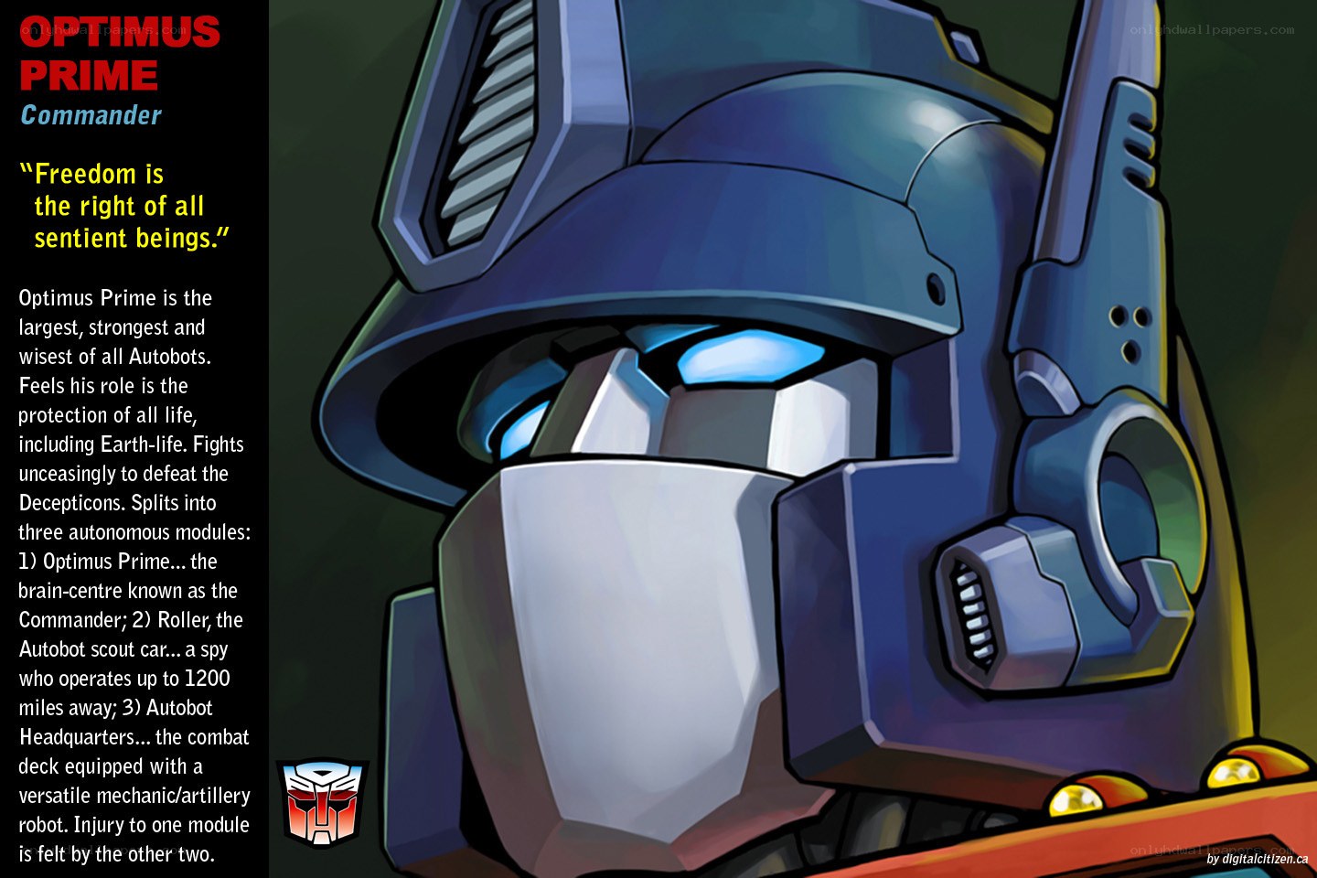 Optimus Prime character profile