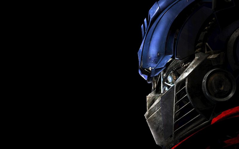 Optimus Prime Head — Blue, Dramatic, Digital Art, Robot, Helmet