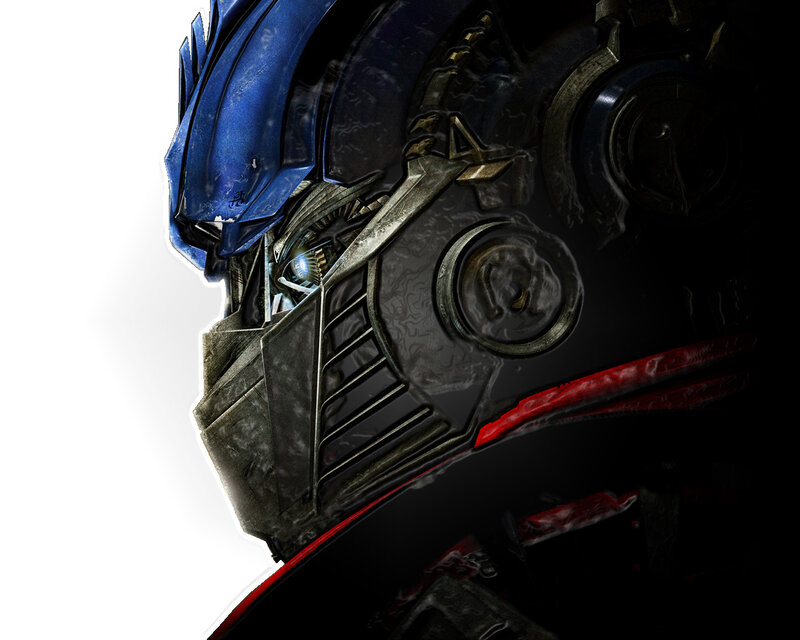 Optimus Prime Head — Blue, Dramatic, Digital Art