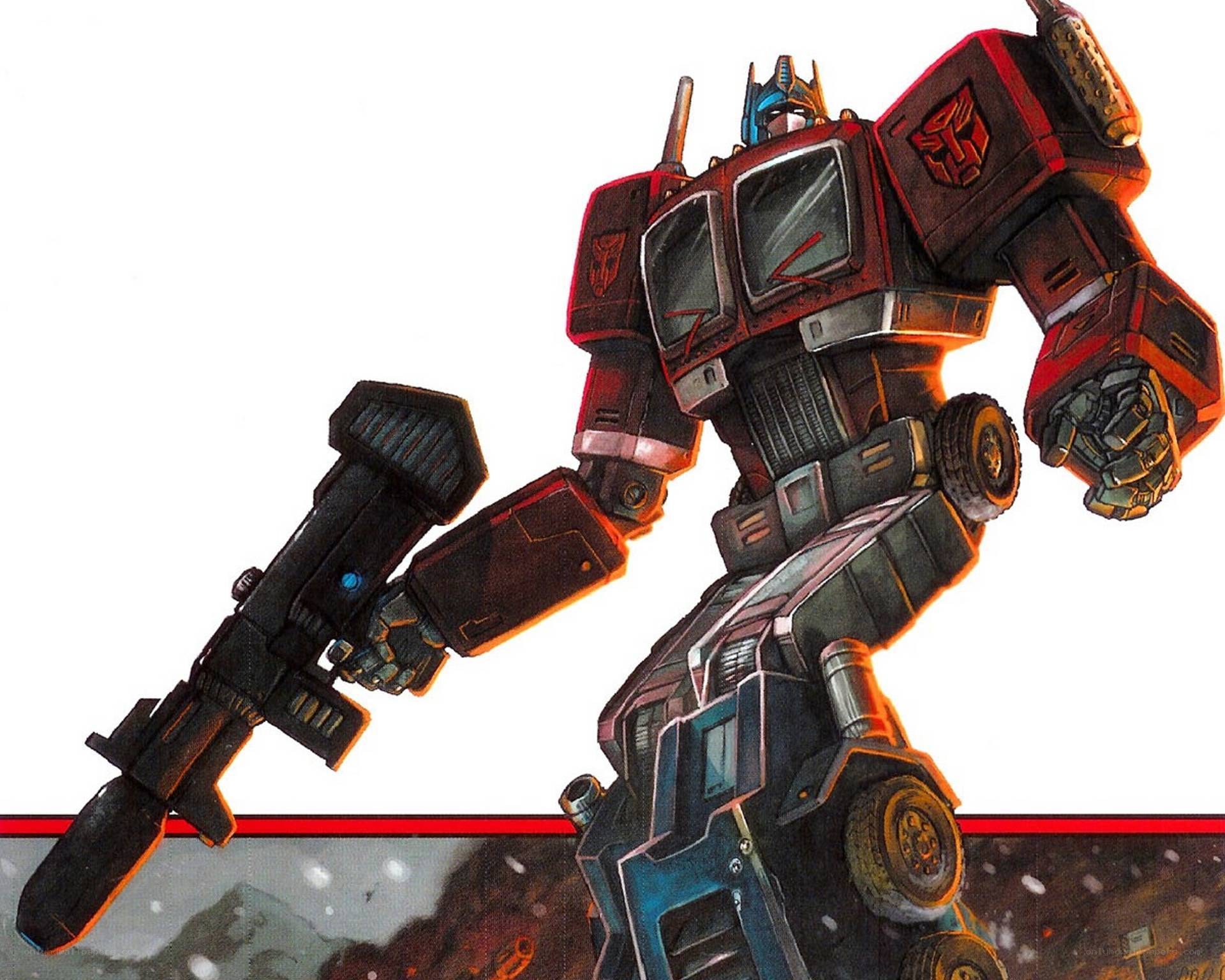 Optimus Prime in battle