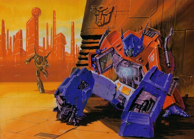 Optimus Prime in battle