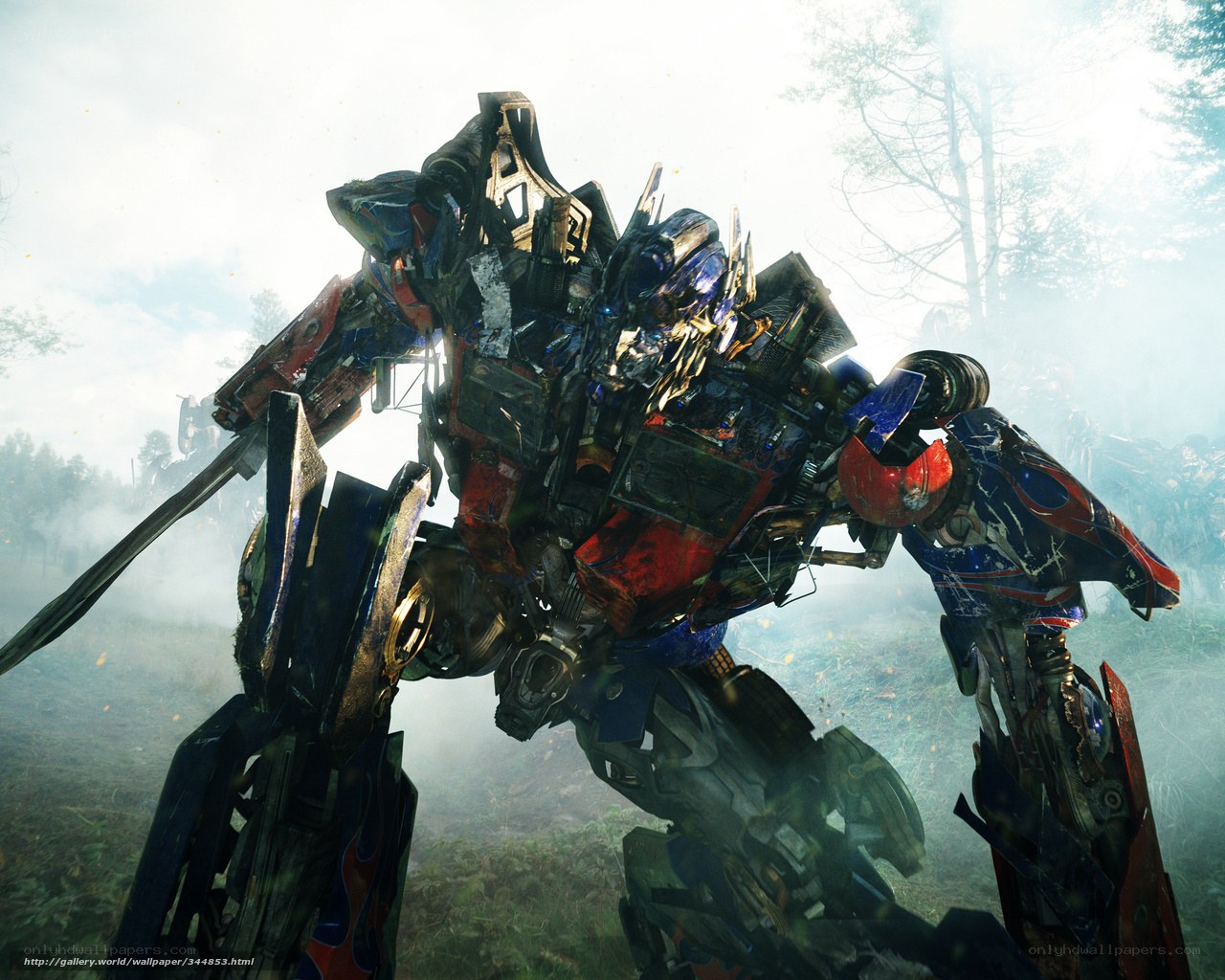 Optimus Prime in battle