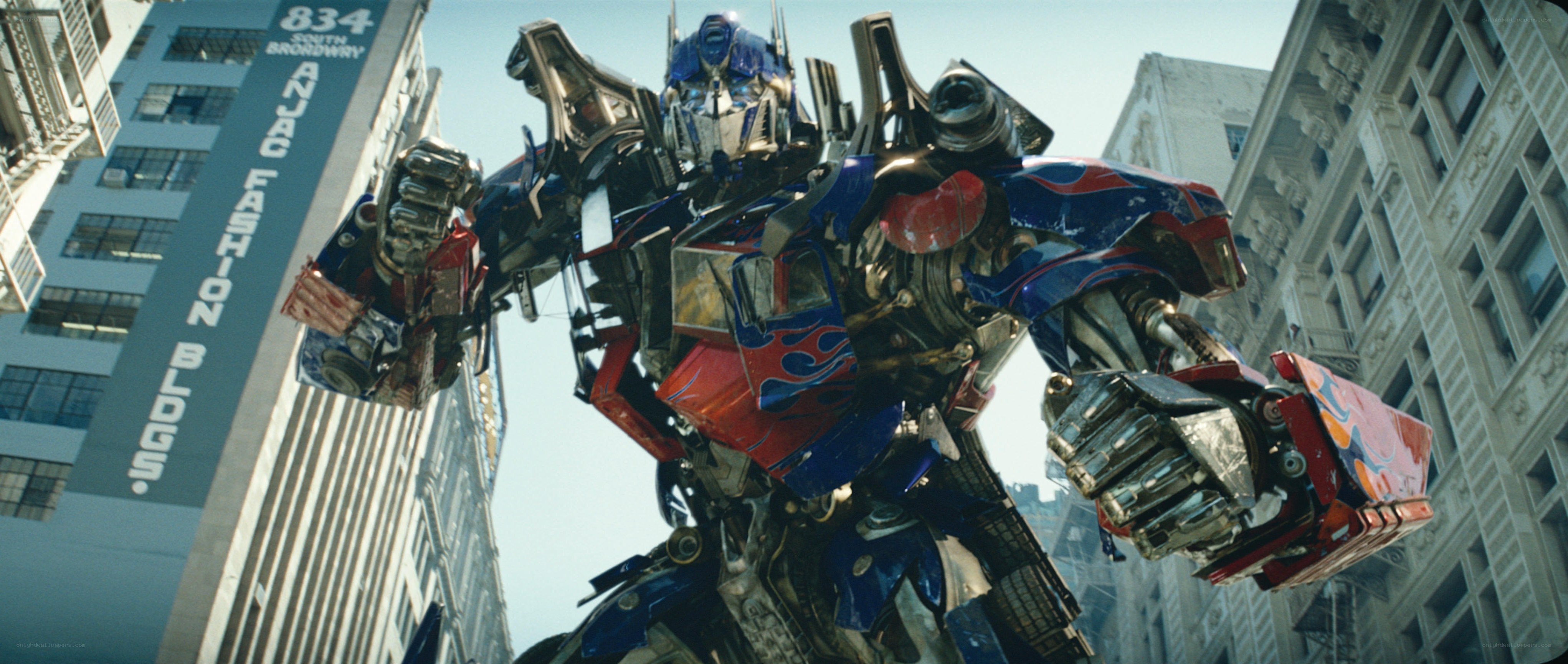 Optimus Prime in city