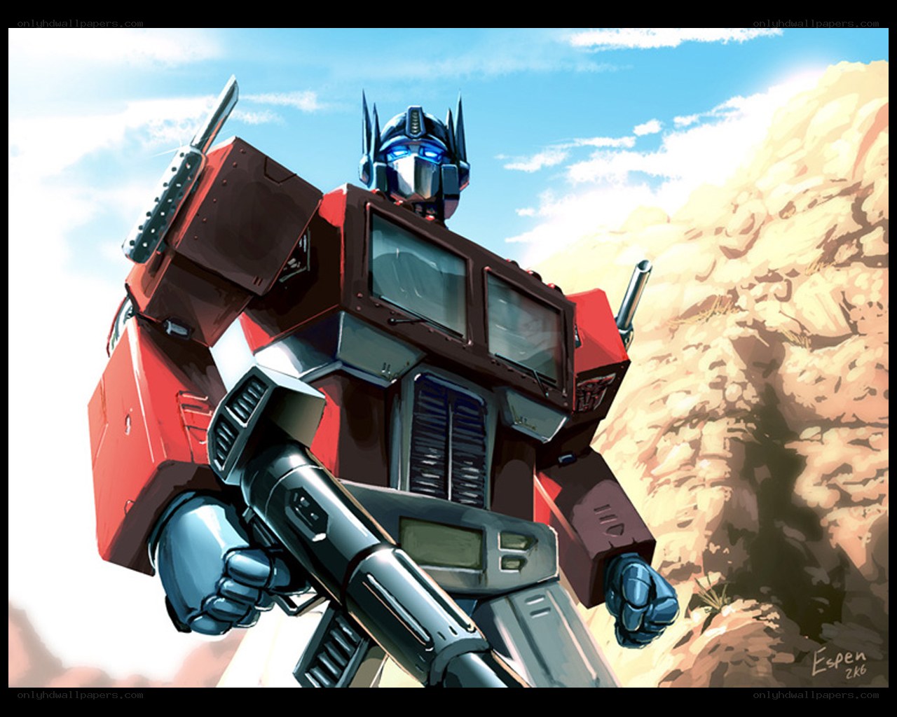 Optimus Prime in the desert