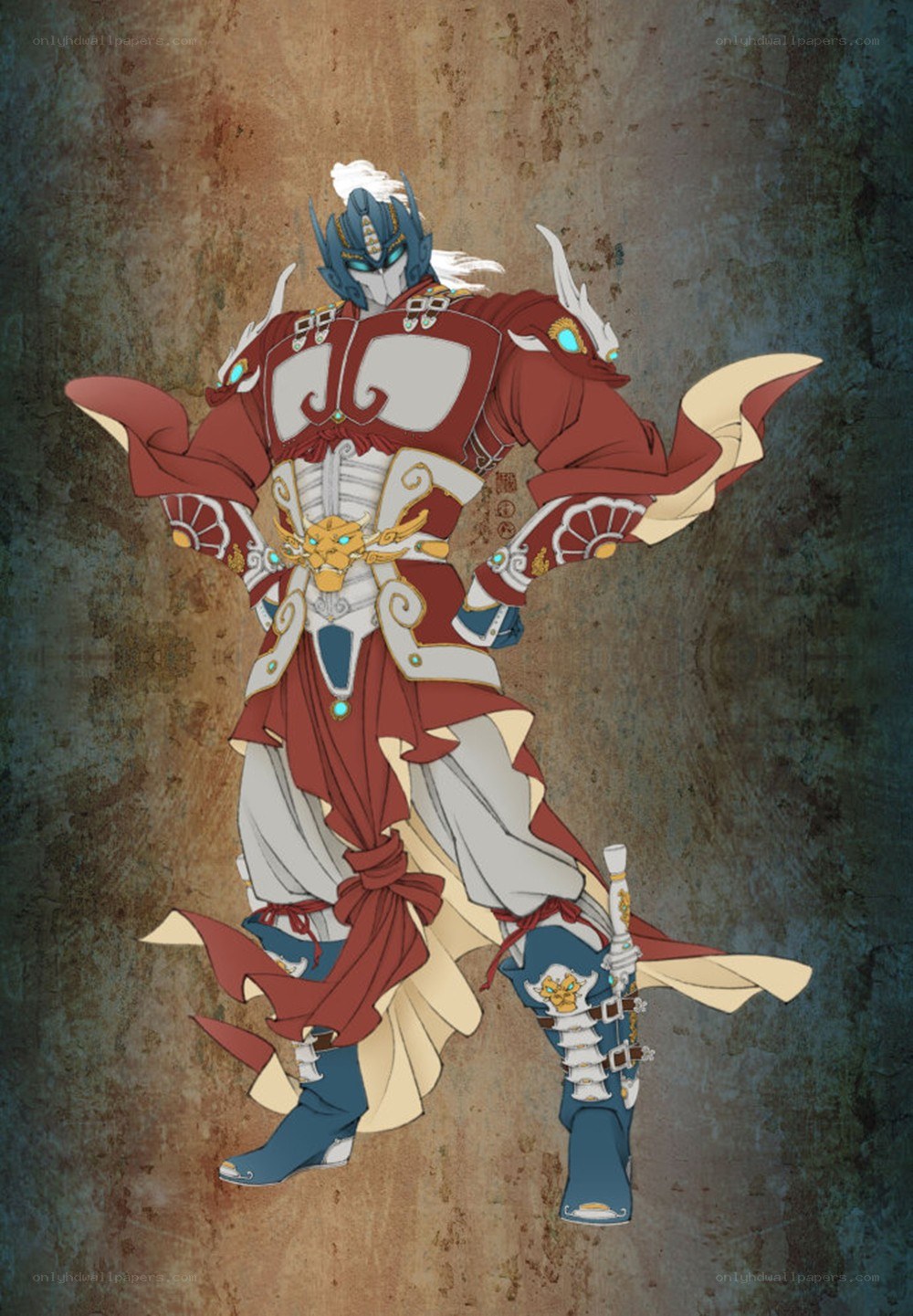 Optimus Prime in traditional armor