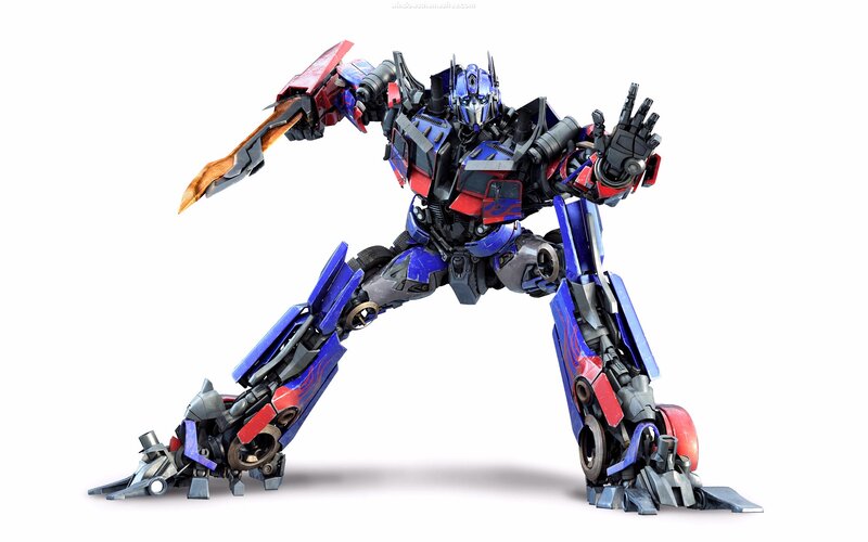 Optimus Prime Robot — Blue, Action