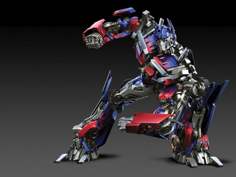 Optimus Prime Robot — Blue, Dramatic, 3d Render, Action Pose, Dark Background