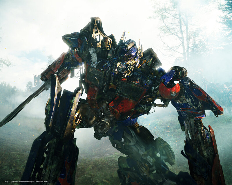 Optimus Prime Robot — Blue, Dramatic, 3d Render, Forest