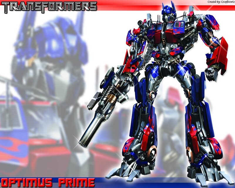Optimus Prime Robot — Blue, Dramatic, Digital Art, Gun, Shadows