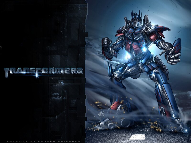 Optimus Prime Robot — Blue, Dramatic, Night, Digital Art, Spark