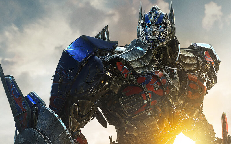 Optimus Prime Robot — Blue, Dramatic, Sunset, 3d Render, Sky, Sun