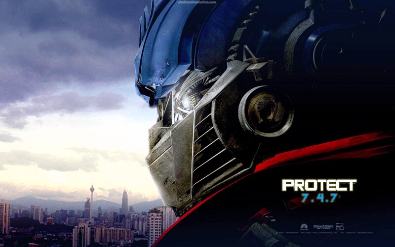 Optimus Prime Robot — Blue, Dramatic, Sunset, Digital Art