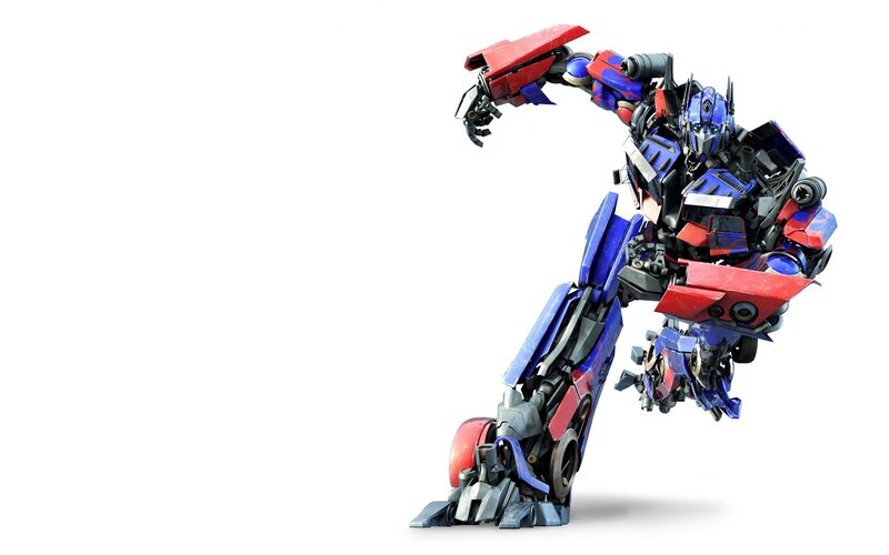 Optimus Prime Robot — Blue, Dynamic, 3d Render, White Background