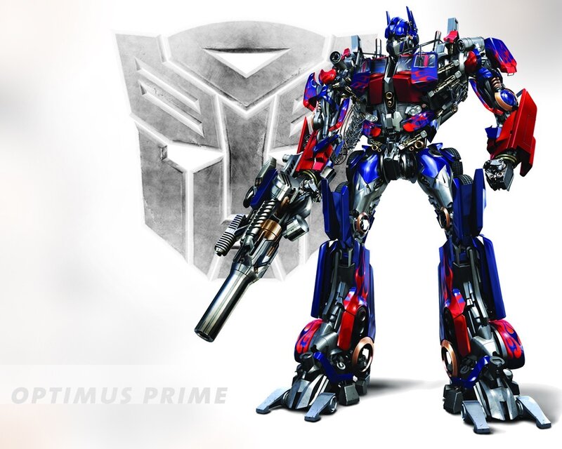 Optimus Prime Robot — Blue, Heroic, 3d Render, Gun, Autobot Symbol, Red