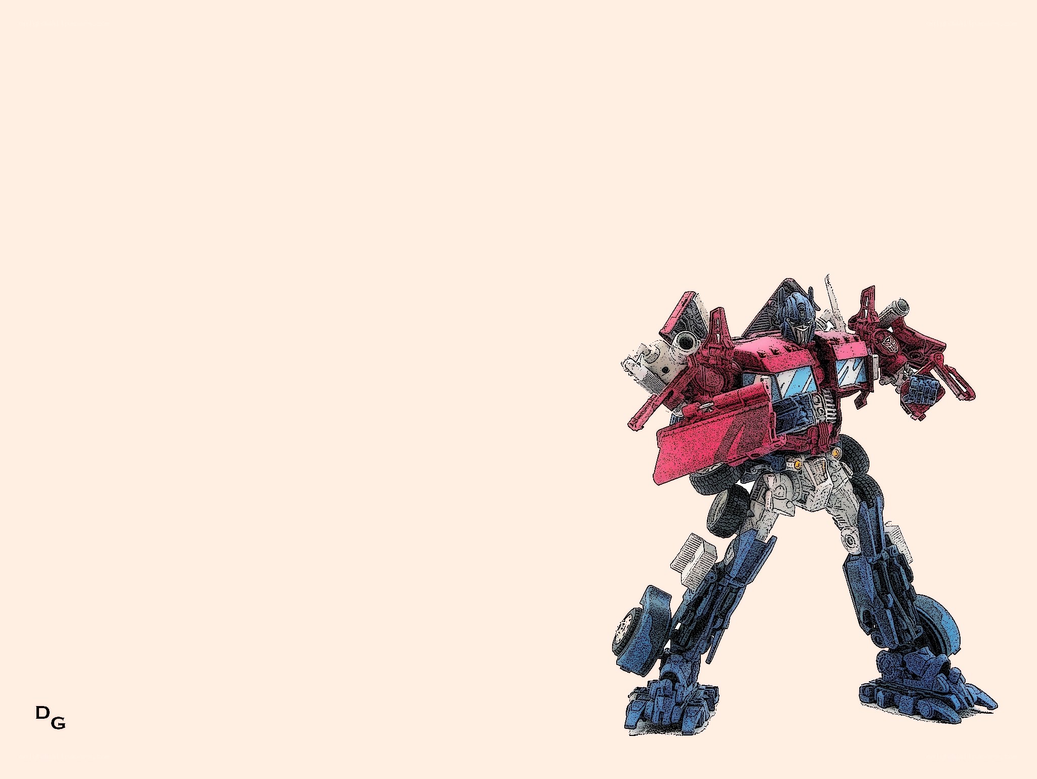 Optimus Prime robot illustration