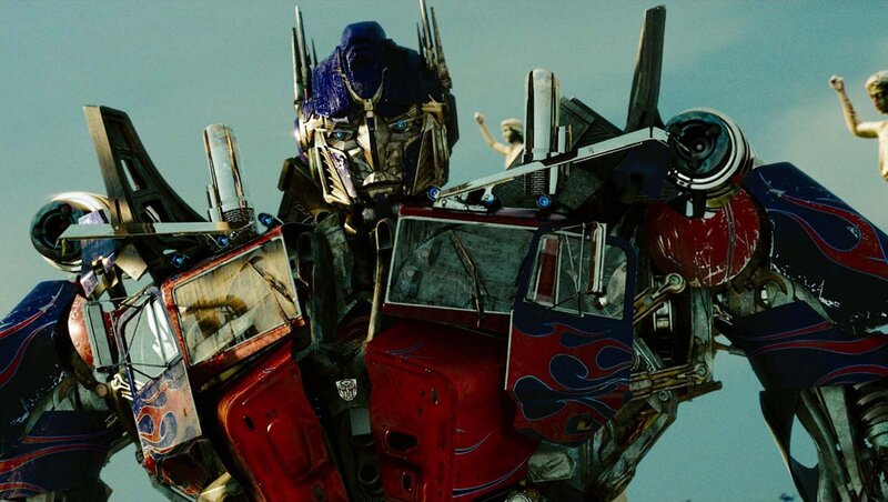 Optimus Prime Robot — Red, Dramatic, Afternoon