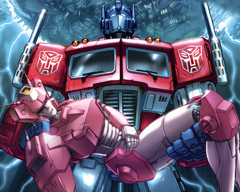 Optimus Prime Robot — Red, Dramatic, Comic