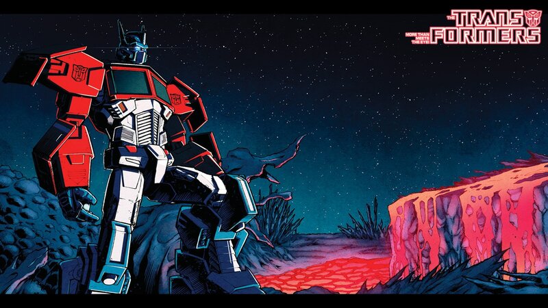 Optimus Prime Robot — Red, Dramatic, Night