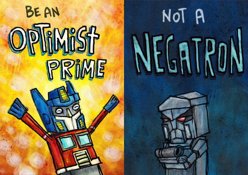 Optimus Prime Robot — Yellow, Dramatic