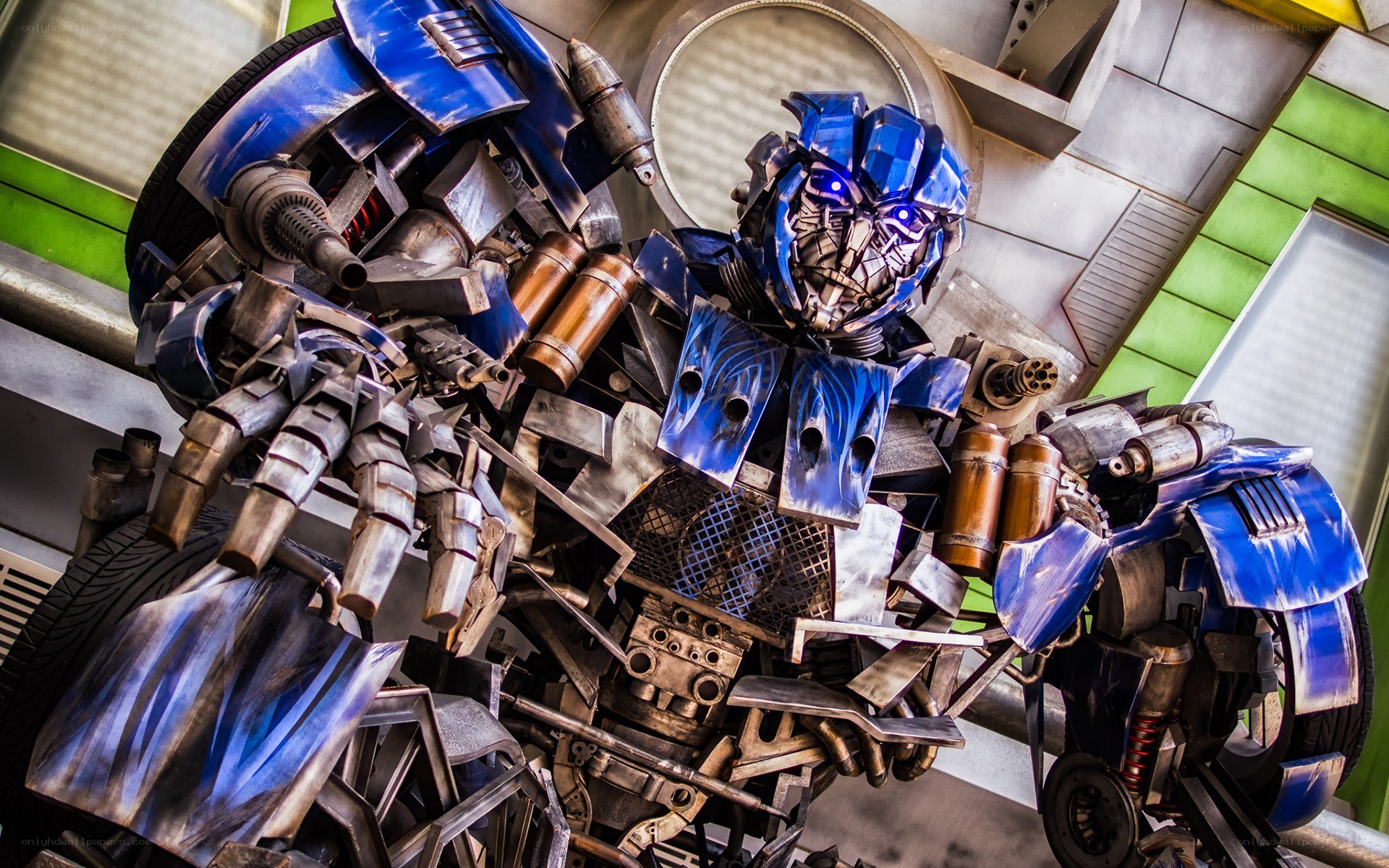 Optimus Prime statue at theme park