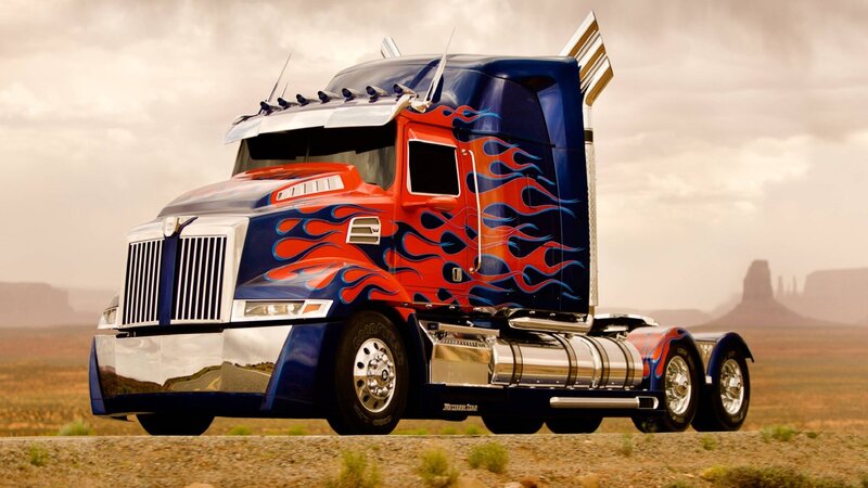 Optimus Prime truck in desert