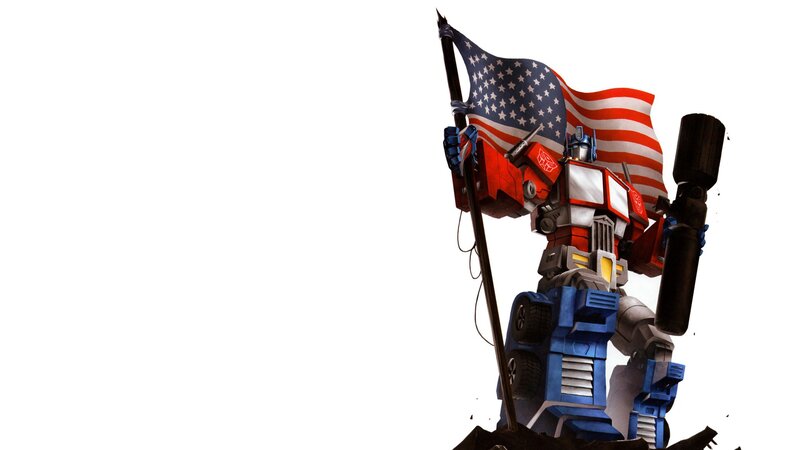 Optimus Prime with flag