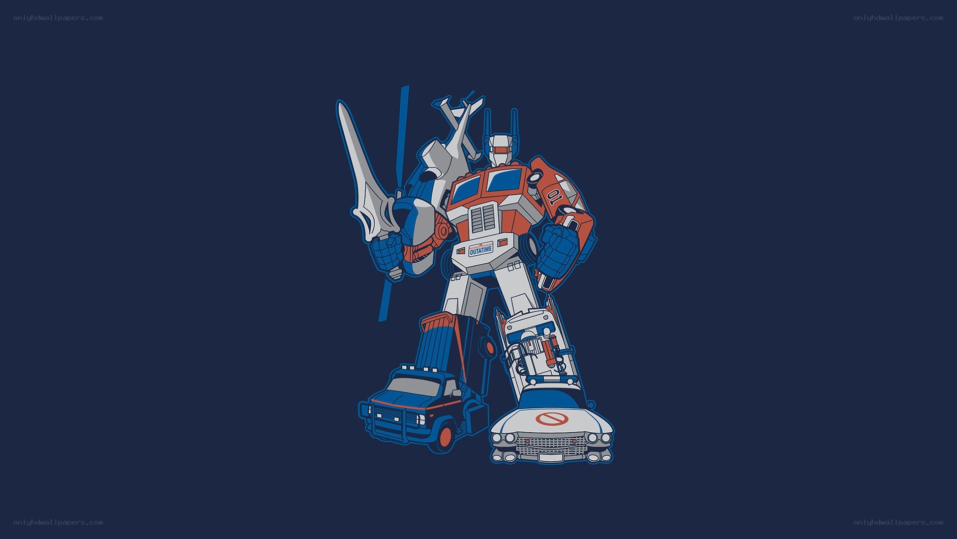 Optimus Prime with Ghostbusters